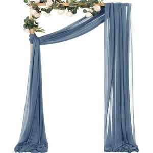 Dusty Blue Wedding Arch Draping Fabric 1 Panel 29" x 20 FT Extra Long Gauze